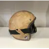 Kask TEX 701 JYT Kahverengi Deri + KASK MASKELİ