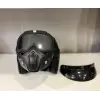 Kask TEX 701 JYT Siyah Deri + KASK MASKELİ