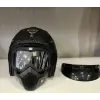 Kask TEX 701 JYT Siyah Deri + KASK MASKELİ