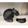 Kask TEX 701 JYT Siyah Deri + KASK MASKELİ