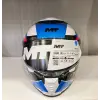 KASK MT THUNDER 4 SV LUMİNENCE A7 PARLAK BEYAZ/MAVİ/KIRMIZI