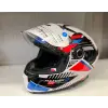 KASK MT THUNDER 4 SV LUMİNENCE A7 PARLAK BEYAZ/MAVİ/KIRMIZI