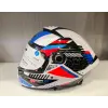 KASK MT THUNDER 4 SV LUMİNENCE A7 PARLAK BEYAZ/MAVİ/KIRMIZI