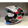 KASK MT THUNDER 4 SV LUMİNENCE A7 PARLAK BEYAZ/MAVİ/KIRMIZI