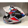 KASK MT THUNDER 4 SV LUMİNENCE A7 PARLAK BEYAZ/MAVİ/KIRMIZI