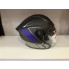 KASK CRN 620 AİR ÇENESİZ MAT SİYAH/MAVİ