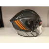 KASK CRN 620 AİR ÇENESİZ MAT SİYAH/TURUNCU