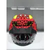 KASK MTS PRO 801 DEMON GÜNEŞ GÖZLÜKLÜ KIRMIZ/SARI