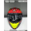 KASK MTS PRO 801 DEMON GÜNEŞ GÖZLÜKLÜ KIRMIZ/SARI