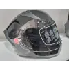 KASK MTS PRO 801 PARLAK SİYAH GÜNEŞ GÖZLÜKLÜ