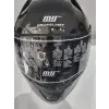 KASK MTS PRO 801 PARLAK SİYAH GÜNEŞ GÖZLÜKLÜ