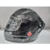 KASK MTS PRO 801 PARLAK SİYAH GÜNEŞ GÖZLÜKLÜ