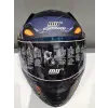 KASK MTS PRO 801 ZOMBİ GÜNEŞ GÖZLÜKLÜ ORANGE/BLUE