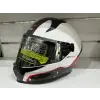 KASK MTS PRO 910 DESİNG GÜNEŞ GÖZLÜKLÜ BEYAZ/KIRMIZI