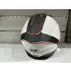 KASK MTS PRO 910 DESİNG GÜNEŞ GÖZLÜKLÜ BEYAZ/KIRMIZI