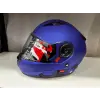 KASK SHIRO SH-508 MAT MAVİ ÇENE AÇILIR
