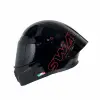 KASK SWAY F357 Kask PARLAK SİYAH