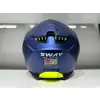 KASK SWAY SW-865 MAT MAVİ GÜNEŞ GÖZLÜKLÜ