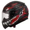 KASK LS2 RAPID 2 KAIJU MAT SİYAH-KIRMIZI-BEYAZ