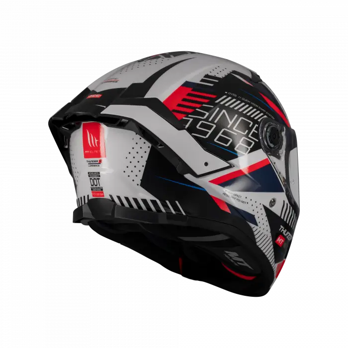 KASK MT THUNDER 4 SV LUMİNENCE A7 BEYAZ/MAVİ/KIRMIZI
