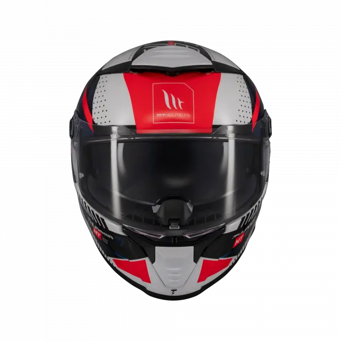 KASK MT THUNDER 4 SV LUMİNENCE A7 BEYAZ/MAVİ/KIRMIZI