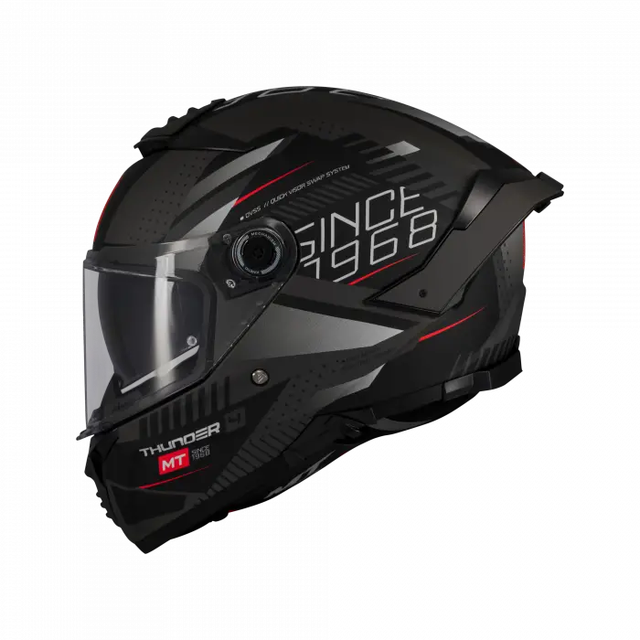 KASK MT THUNDER 4 SV LUMİNENCE D1 MAT GRİ/SİYAH