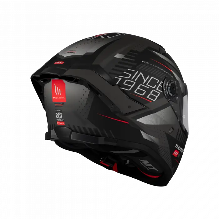 KASK MT THUNDER 4 SV LUMİNENCE D1 MAT GRİ/SİYAH
