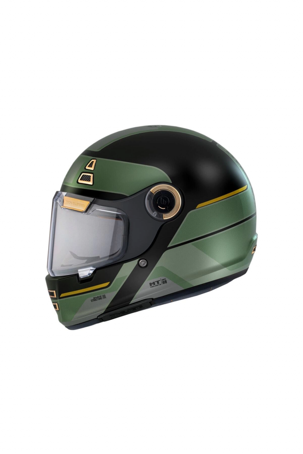 Kask Mt Jarama 68th C1 Parlak Siyah Şefaf Vizörlü Kask