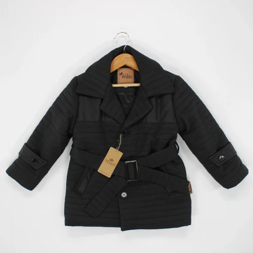 Welkin Ray Desen Baskılı Elyaf Dolgulu Kız Kaban 6-9 Yaş