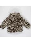 Welkin Leopar desen Peluş Astarlı Kapşonlu Welsoft Kız Kaban 1 - 3 Yaş