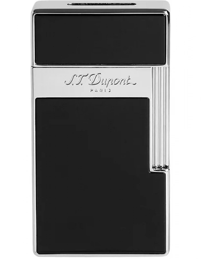 S.T. Dupont Biggy Chrome Shiny Siyah Lake Çakmak 25001