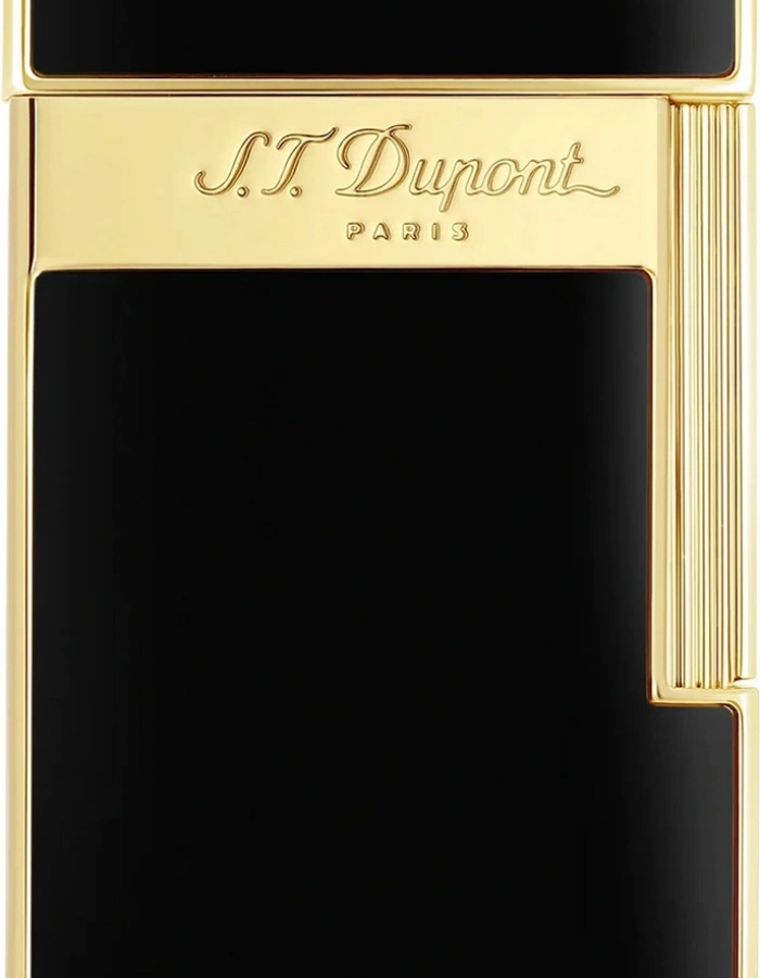 S.T. Dupont Biggy Golden Shiny Black Lacquer Lighter 25002