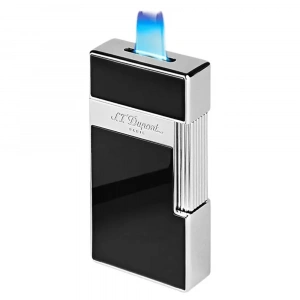 S.T. Dupont Biggy Chrome Shiny Siyah Lake Çakmak 25001