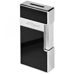 S.T. Dupont Biggy Chrome Shiny Siyah Lake Çakmak 25001