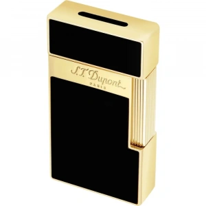 S.T. Dupont Biggy Golden Shiny Black Lacquer Lighter 25002