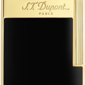 S.T. Dupont Biggy Golden Shiny Black Lacquer Lighter 25002
