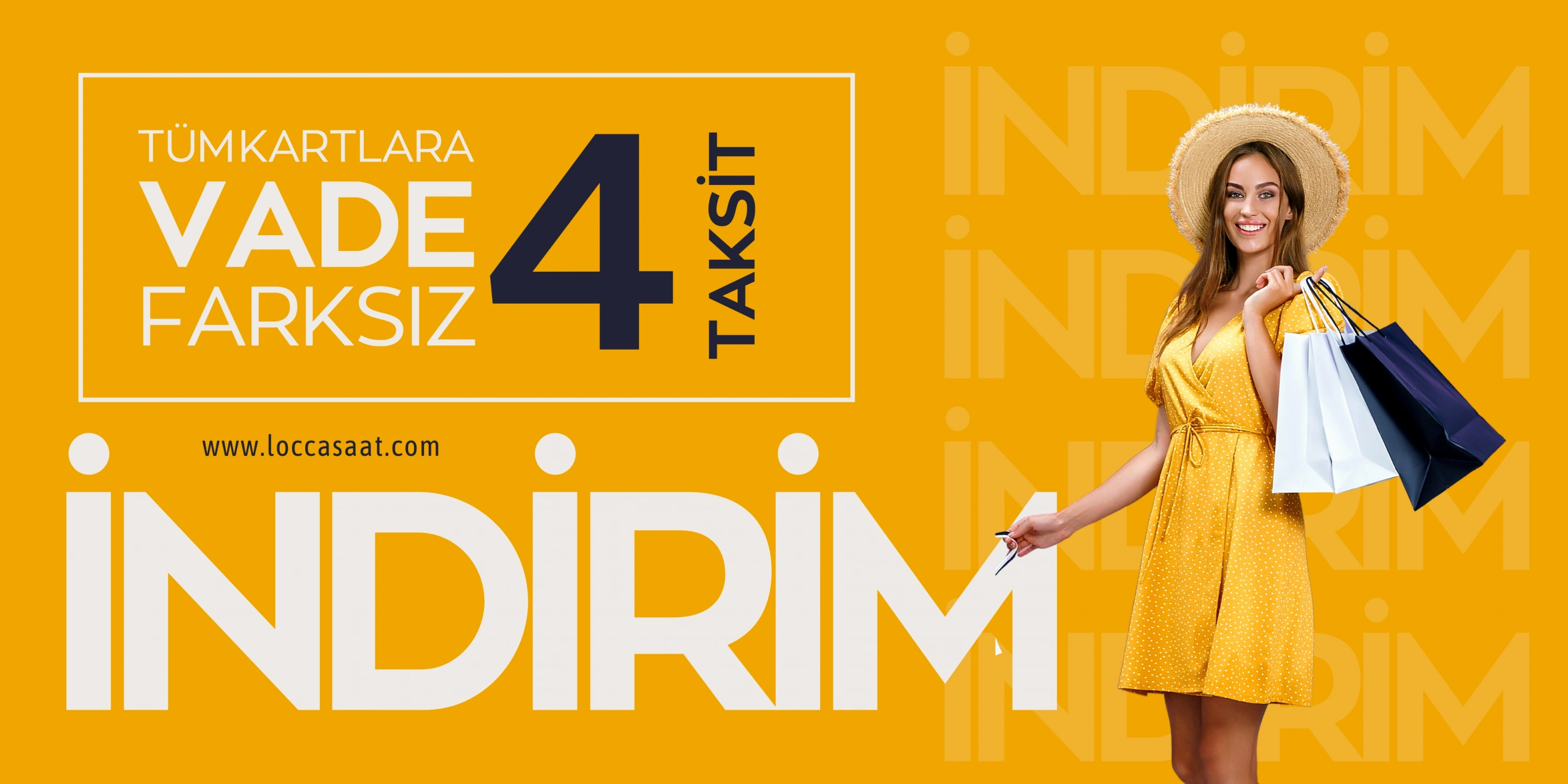 Tüm kartlara vade farksız 4 taksit