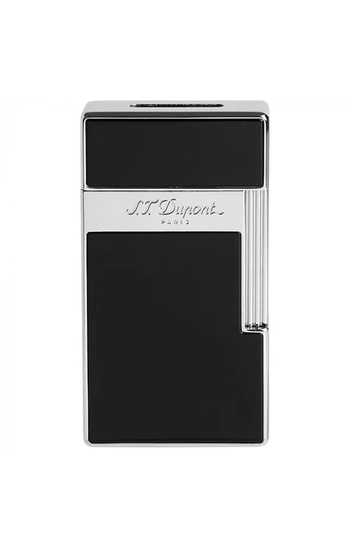 S.T. Dupont Biggy Chrome Shiny Siyah Lake Çakmak 25001