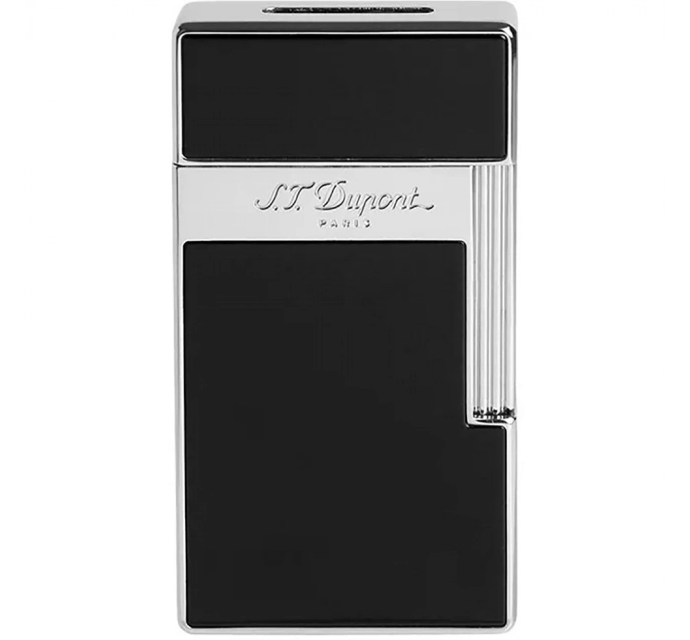 S.T. Dupont Biggy Chrome Shiny Siyah Lake Çakmak 25001