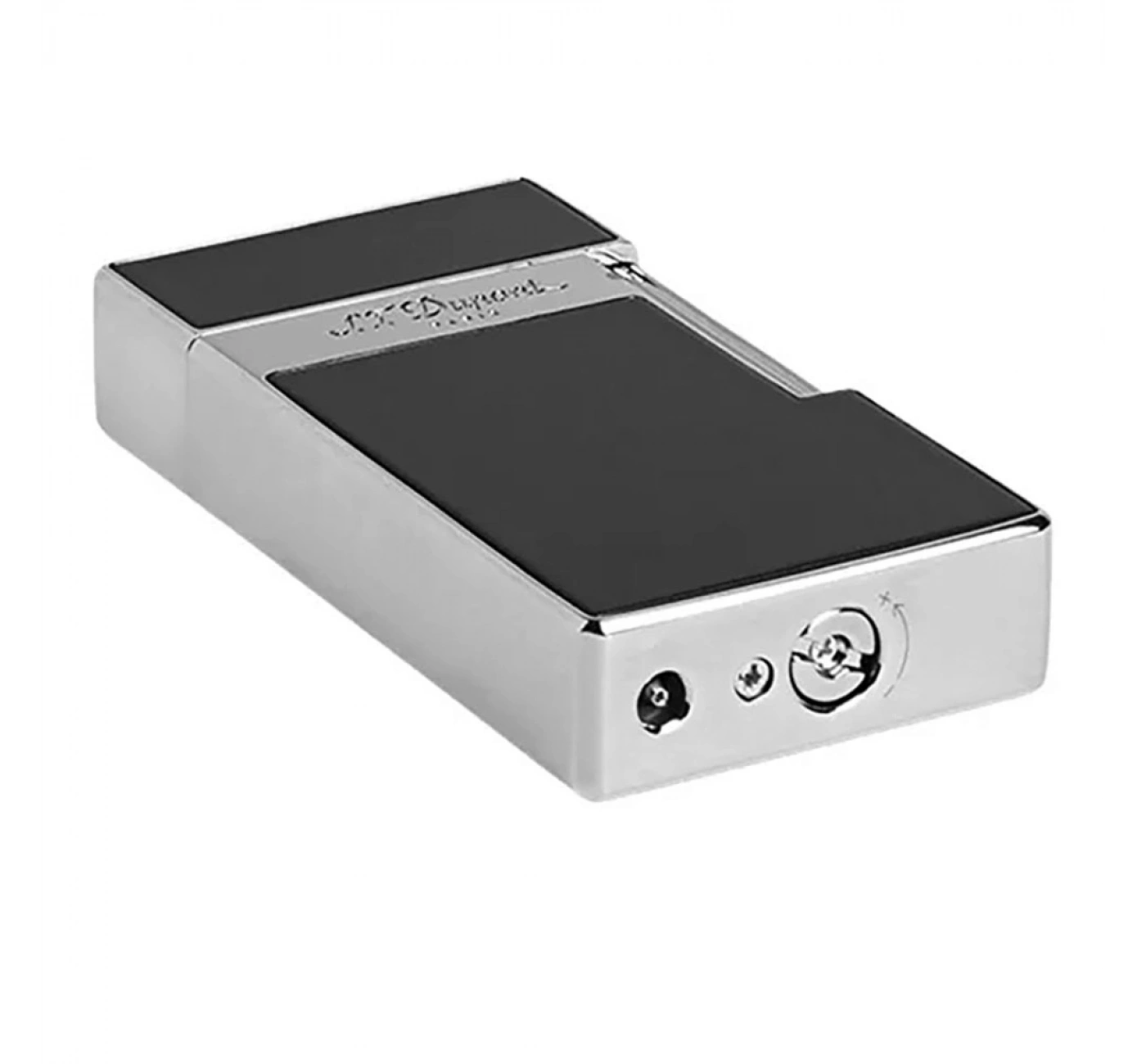 S.T. Dupont Biggy Chrome Shiny Siyah Lake Çakmak 25001