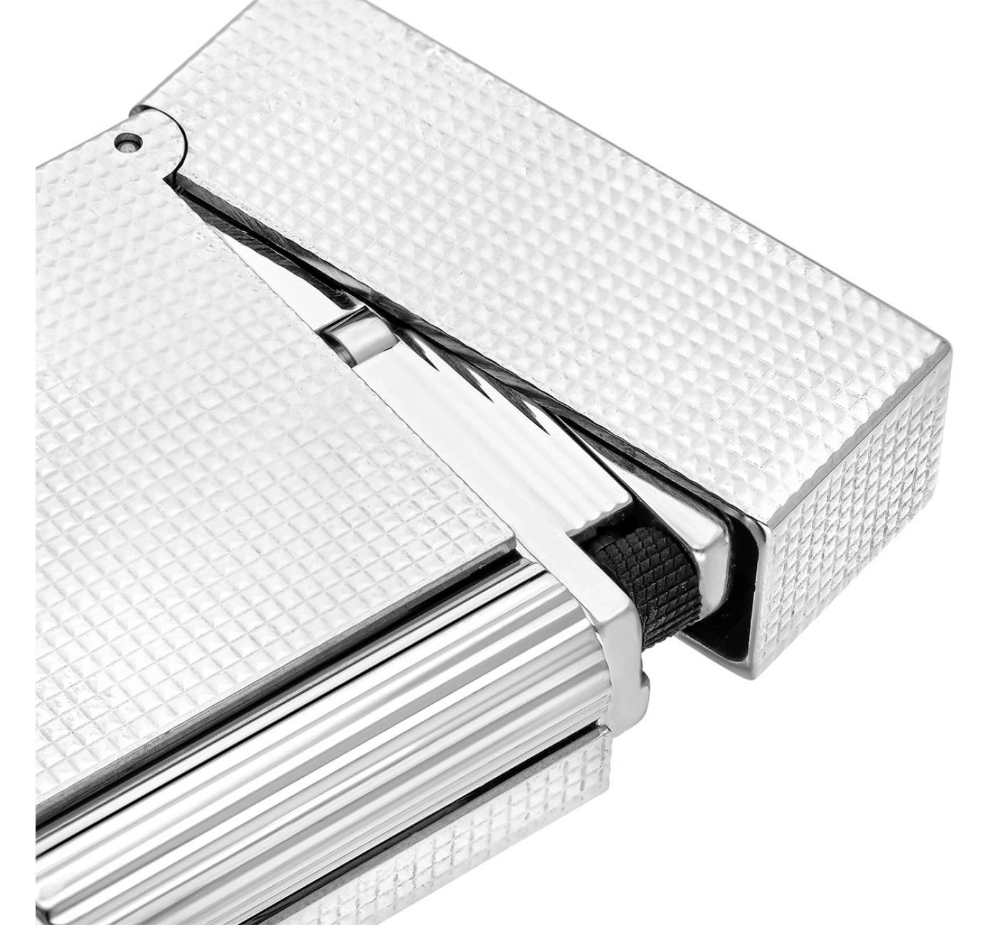 S.T. Dupont Ligne 2 Microdiamond Head Palladium Lighter C016455