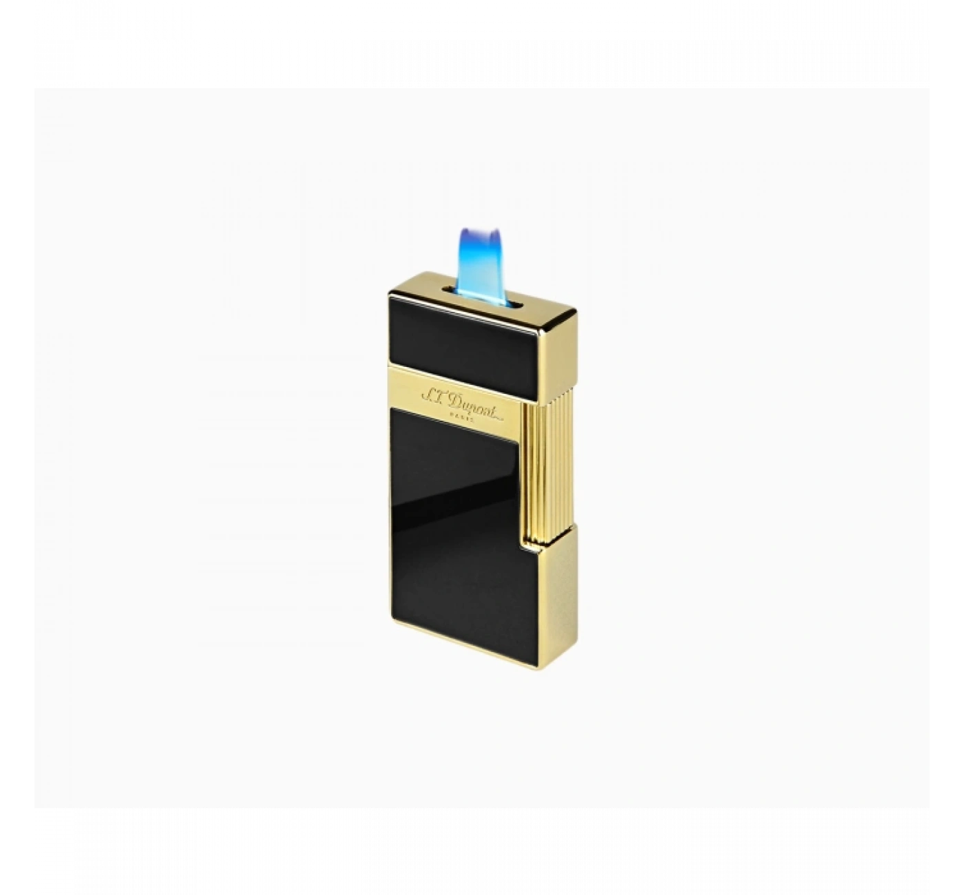 S.T. Dupont Biggy Golden Shiny Black Lacquer Lighter 25002