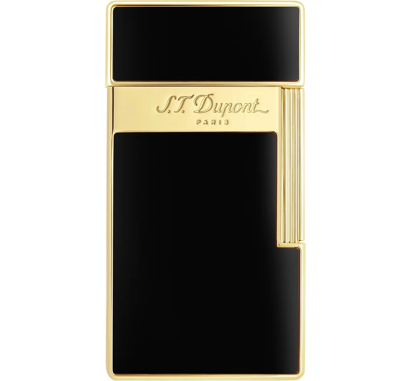 S.T. Dupont Biggy Golden Shiny Black Lacquer Lighter 25002