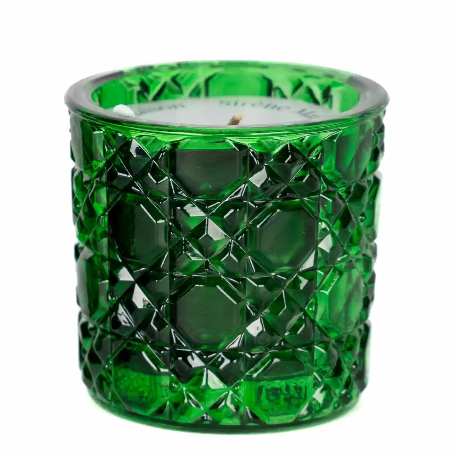 Forest Vert Kristal Yeşil Cam Kavanozda Kokulu Lüks Mum -Mini-