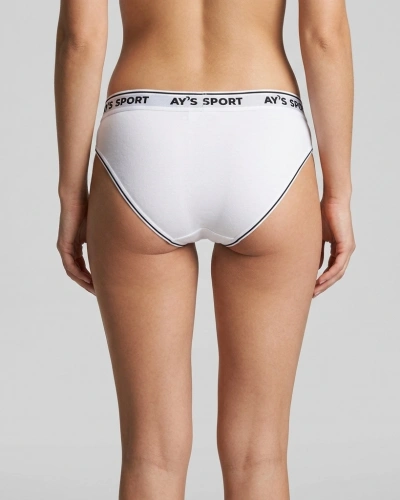 AYS Kadın Spor Bikini Beyaz 6lı Paket