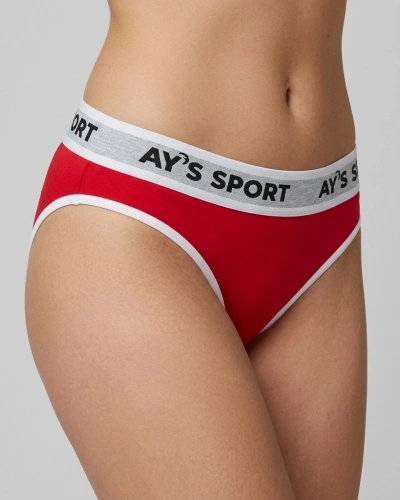 AYS Kadın Spor Bikini Kırmızı 6lı Paket