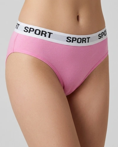 AYS Kadın Spor Bikini Pembe 6lı Paket