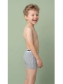 AYS Erkek Çocuk Baskılı Likralı Pamuklu Boxer Gri 12li Paket