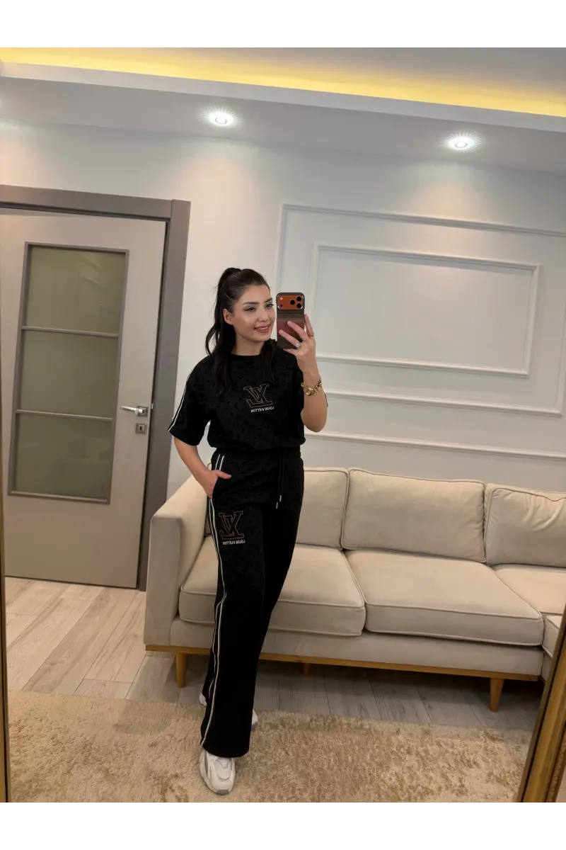 Lv Flok Baskılı İkili Takım