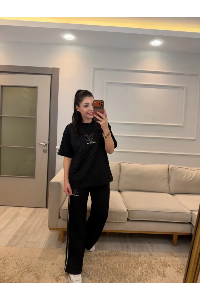 Lv Flok Baskılı İkili Takım